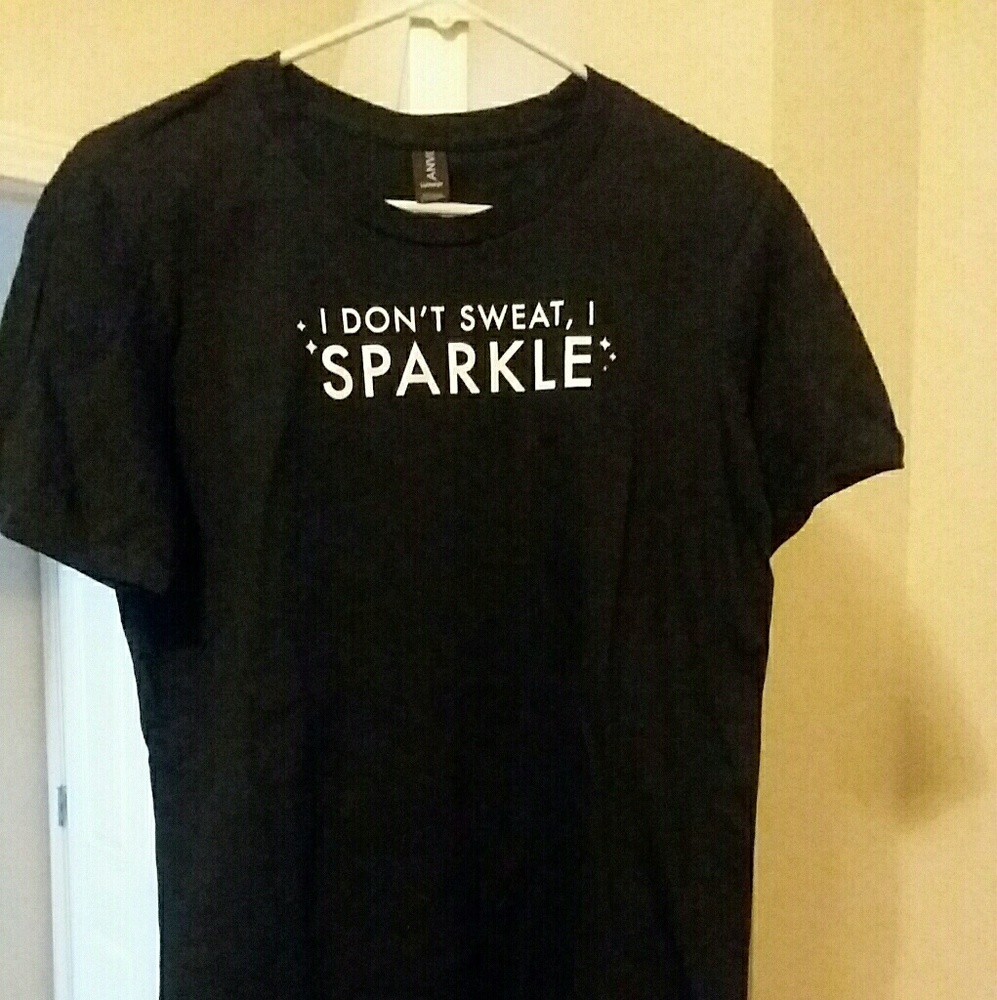 Inspiration.fit Small I Don't Sweat I Sparkle Top